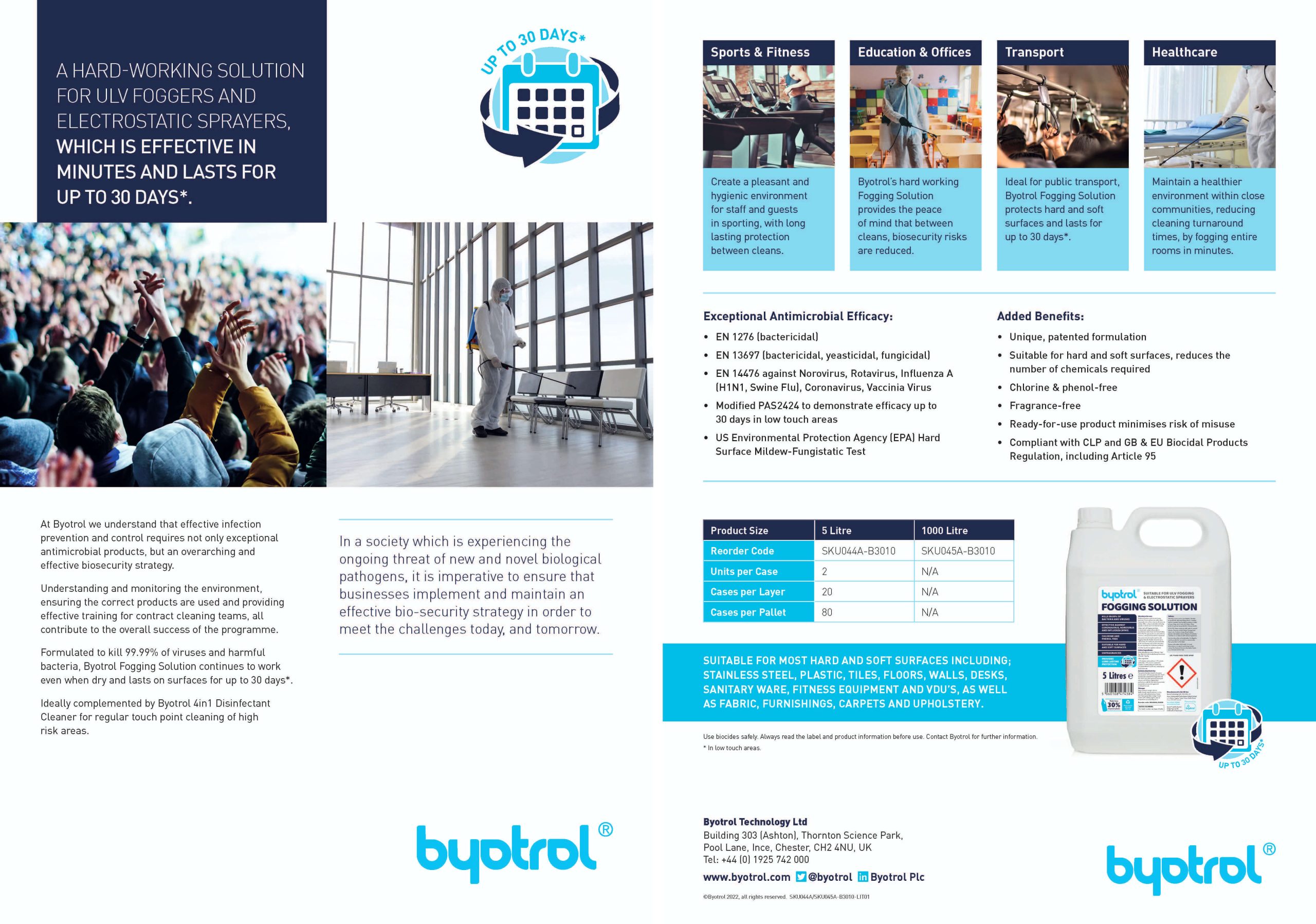 BROCHURE ผลิตภัณฑ์ฆ่าเชื้อโรค BYOTROL FOGGING SOLUTION